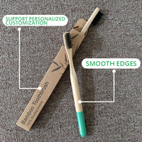 Brosse à dents en bambou biodégradable, naturelle et biologique, à poils super doux, personnalisable, vente en gros