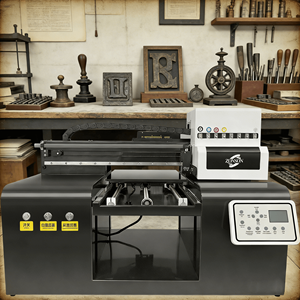 Verbesserter 3040 <span class=keywords><strong>UV</strong></span> DTF Flachbettdrucker A3 DX7 <span class=keywords><strong>UV</strong></span>-Tinte 2880DPI 10-15m/min für Kleinunternehmen Handyhüllen Glasflaschen Karten - Product Image 2