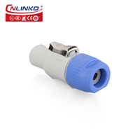 Connecteur d'alimentation CNLINKO PowerCon gris en PBT, 3 pôles, étanche IP68, prise et fiche