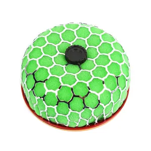 JDM evrensel yarış parçaları evrensel yuvarlak mantar tasarım yeşil Oval mantar hava filtreleri