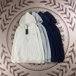 RL Ralph per Label Cardigan Autunno Inverno in Cotone Pesante con Stampa Animalier, <span class=keywords><strong>Felpa</strong></span> con Cappuccio per Coppia, Ricamo, Vestibilità Ampia con Zip - Product Image 1