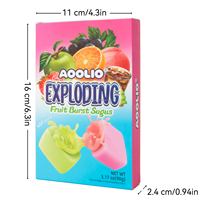 AOOLIO Fruité Explosion Fruits Bonbons à mâcher Vraie Confiture Sandwich Doux Bonbons Gummy Boîte Multicolore Acceptable Personnalisé