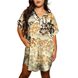 fitted lace wedding dress Mid Century Modern Sunshine 70s Retro Groovy Flower Power Pocket Dress 4XL main image 0