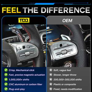 แป้นเปลี่ยนเกียร์คาร์บอนไฟเบอร์แม่เหล็ก TDD LED สำหรับ Mercedes-Benz BC2 - Product Image 3