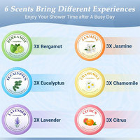 Hadiah Ulang Tahun 18 Paket 6 Aroma Bom Mandi Alami Organik Mewah Spa Relaksasi Aromaterapi Pereda Stres Dapat Disesuaikan
