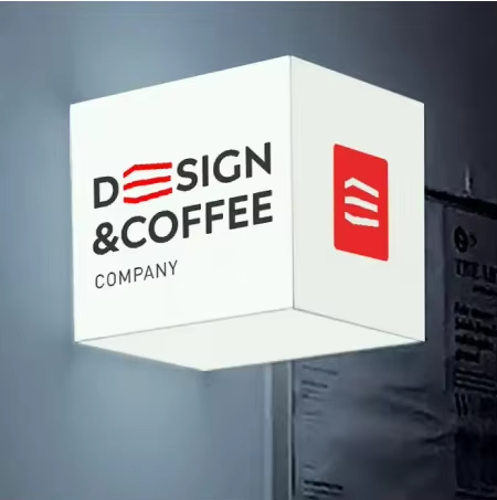 Hot Sales Large Acrylic LED Cube Light Box Sign with Aluminum Frame Waterproof & Customizable for Supermarkets Wall Hanging