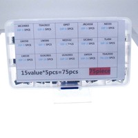 Kit de circuits intégrés IC DIP de marque originale MM-1255, boîte de 75 composants électroniques LM358 LM386 ULN2003 LM324 NE555 MC34063