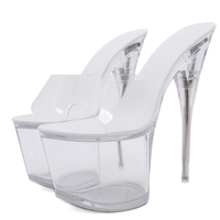 Chaussures de pole dance pour filles, 17 cm, lumineuses à LED, design sexy avec lanière de cheville, légères, rembourrées, recyclables