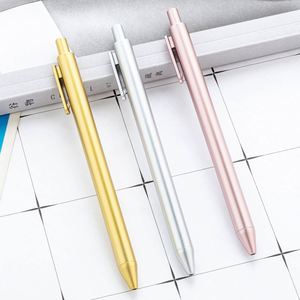 3-Color Plastic Ballpoint Pen <b>Set</b> in Silver, Rose Gold, Minimalist Design for Smooth <b>Writing</b> - Product Image 1