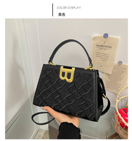 Sac à main matelassé à poignée supérieure avec fermoir métallique et rabat diamanté, structuré, pour femme, idéal pour le bureau, les soirées et l'usage quotidien