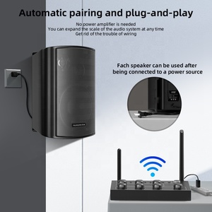 Set di Altoparlanti <span class=keywords><strong>Audio</strong></span> Wireless da Parete per Spazi Commerciali come Negozi, Sale da Ballo, Aule, Ristoranti, Palestre e Sale Conferenze - Product Image 3