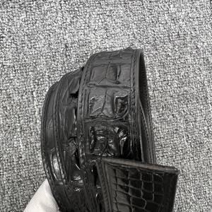 Cinturón clásico de cuero para hombre sin hebilla, nuevo modelo con correa automática de cuero genuino de cocodrilo - Product Image 2