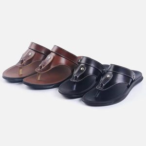 Tongs ouvertes pour hommes, sandales décontractées de plage, style arabe, dessus en microfibre, pantoufles d'extérieur – Grande Vente - Product Image 3