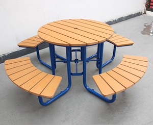 Bên ngoài quán cà phê Bàn và ghế đường phố và công viên đồ nội thất ngoài trời bàn tròn bằng gỗ Dã Ngoại bàn băng ghế - Product Image 2