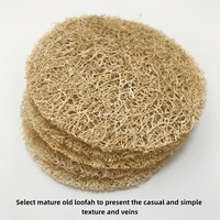 C022-1 Sous-verre en loofah personnalisé, écologique, couleur naturelle, 9 cm, absorption d'eau efficace de 500%-750%, support de théière, lot en vrac