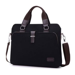 Best Selling Men's Briefcase <b>Canvas</b> Portable Laptop Case with Soft Cotton Lining Protective Briefcase <b>Bag</b> with Handle - Product Image 3