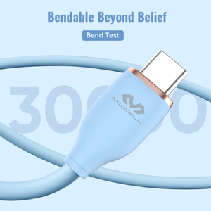 Câble de données Micro USB Miccell en TPE tressé de type C, blindé, 4 cœurs, charge rapide 5V/3A pour téléphones Android et écouteurs - Product Image 3