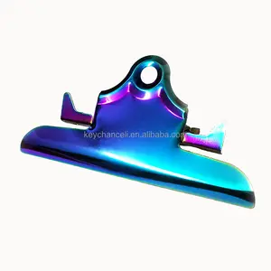 146Mm Iriserende Regenboog Jumbo Grote Grote Metalen Vlinder Klembord Clip