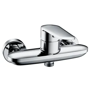 HIMARK contemporary bath tub faucets wall mounted single hole bathtub faucet chrome plated bath shower faucet mixer