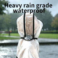 Imperméable transparent en EVA pour chien, poncho à capuche, large bord, léger, vêtements de pluie d'extérieur pour chiens de petite, moyenne et grande taille