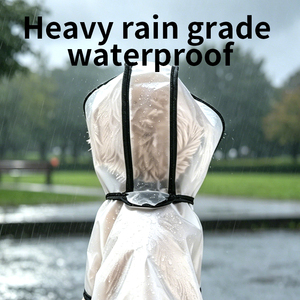 Impermeable Transparente para <span class=keywords><strong>Perros</strong></span> <span class=keywords><strong>de</strong></span> EVA, Poncho con Capucha, Ala Ancha, Ligero, para <span class=keywords><strong>Perros</strong></span> Pequeños, Medianos y Grandes - Product Image 5