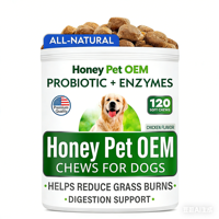 Friandises à mâcher entièrement naturelles aux probiotiques et enzymes pour chiens – Neutralisant d'urine pour restaurer la pelouse