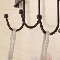 Porte-manteau mural de haute qualité à 6 crochets en acier au carbone mat thermolaqué antirouille pour chapeaux