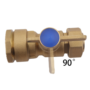 Phụ kiện ống nước bằng đồng PEX YOD OEM, lắp đặt thủ công, DN15 DN20 BSP, van bi đồng thau khóa được, đầu nối ren 1/2 inch, van tiết lưu toàn dòng chảy. - Product Image 2