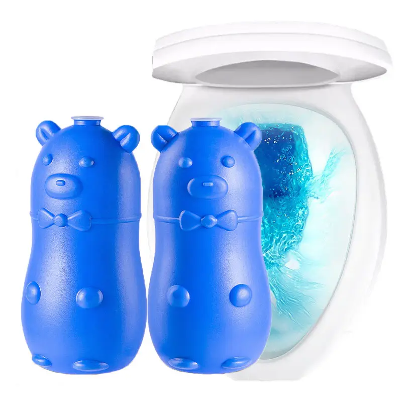Limpiador de botellas de inodoro, desodorizante, oso aromático, azul, Burbuja, inodoro, limpiador