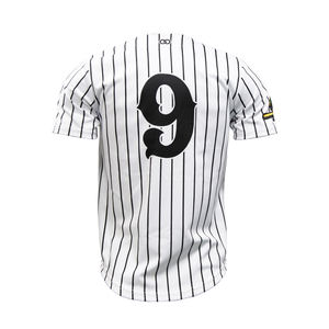 Healong Vêtements de sport pour hommes Vente en gros Maillot de baseball rayé personnalisé pas cher - Product Image 3