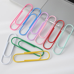 Vente en <span class=keywords><strong>gros</strong></span> de 4 pouces méga grands trombones mignons colorés <span class=keywords><strong>gros</strong></span> trombones fournitures scolaires de bureau - Product Image 1
