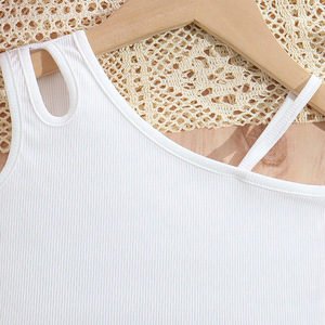 Nouvelles filles vêtements été mignon enfants grande fleur <span class=keywords><strong>gilet</strong></span> étincelle étoiles <span class=keywords><strong>maille</strong></span> couches jupe enfants vêtements en gros - Product Image 3