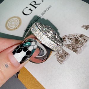 Großer Kreis-Meisterschaftsring Moissanit Herrenring Iced Out Schmuck Maßgefertigte Moissanit-Ringe Edle Geschenkidee für Männer - Product Image 3