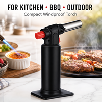 YIZHENG YZ-709 Chalumeau de cuisine métallique à flamme jet réglable au gaz butane pour la cuisson, la soudure, le barbecue et les aventures en plein air