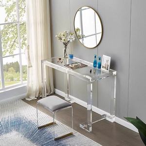 Tabouret <span class=keywords><strong>de</strong></span> coiffeuse en acrylique transparent au design moderne intégré pour le maquillage <span class=keywords><strong>de</strong></span> la chambre à coucher pour le salon Vente en gros - Product Image 6