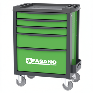 Fasano Tools 5 <b>Drawer</b> Tool Cart Green Rolling Storage Organizer for <b>Workshop</b> Garage Use - Product Image 2