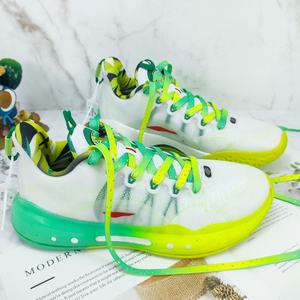 Lacci per scarpe con lacci piatti in poliestere con lacci per scarpe firmati Logo del marchio lacci per scarpe con stampa Color verde menta laccio - Product Image 5