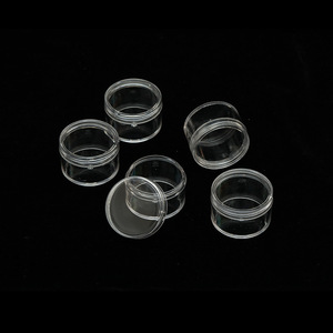 Pot en plastique transparent rond de 5 cm, conteneur de stockage d'échantillons cosmétiques pour bijoux, maquillage, voyage - Product Image 4
