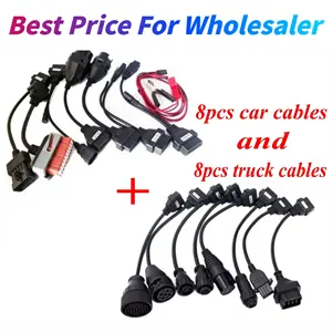 Juego Completo de 16 Cables (8 para Auto + 8 para Camión) Negros VD para Herramientas de Diagnóstico VdIJk Autocoms Pro TNESF ORPDC - Product Image 3