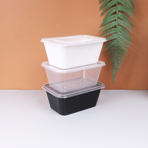 High Quality 1000ml Disposable Bento Box Lunch Box Microwavable Plastic PP Food Container With Lid