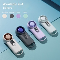 Mini ventilateur portatif 4 pouces 5 vitesses, 2000 mAh rechargeable, ventilateur de bureau portable avec affichage numérique, mini ventilateur de refroidissement portatif