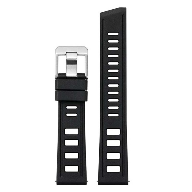 Watch Accessories Premium Grade Rubber Dive Watchband Strap Stainless Steel Single-Folded Buckle Bands Watch Strap