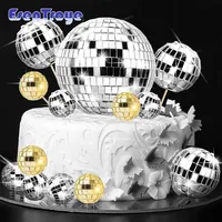 Anpassbare Plastik-Discokugel 2-100cm Hochzeitstorten-Dekoration Halloween Neujahr Abschlussfeier Ornament Kuchenverzierung