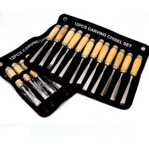 Kit de tallado de madera Principiantes Profesionales Gouges Juego de herramientas de tallado 12 Cinceles de madera - Product Image 4
