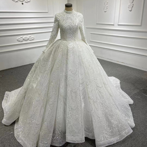 Jancember RSM67228 Dernière <span class=keywords><strong>Robe</strong></span> de Mariée à Col V et Manches Longues pour Femme - Product Image 1