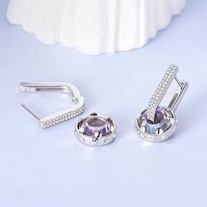 Nuevos Pendientes Colgantes de Plata de Ley 925 con Estrella, Corazón, Mariposa, Perla de Agua Dulce y Cristal de Zirconia para Mujer, Moda Femenina - Product Image 5