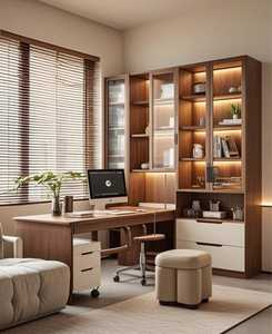 Bibliothèque Moderne de Style Chinois Personnalisée pour Appartement, Meuble de Rangement Gain de Place en Bois Durable pour Bureau/Chambre - Product Image 5