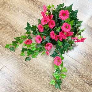 Fleur artificielle en soie, type Trompette, style Lys du matin, Pétonia, ou type lierre, en bouquet ou branche, pour arche de mariage, centre de table, projet, Kunstblume - Product Image 4