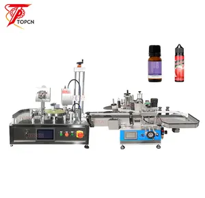 Automatic Table Top Perfume Essential Oil Small Bottle Cream Liquid Jar Filling Capping And Labeling Machine