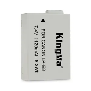 KingMa LP-E8 1120mAh 충전식 디지털 배터리 LP-E8 7.4V 디지털 배터리 캐논 EOS 550D EOS 600D